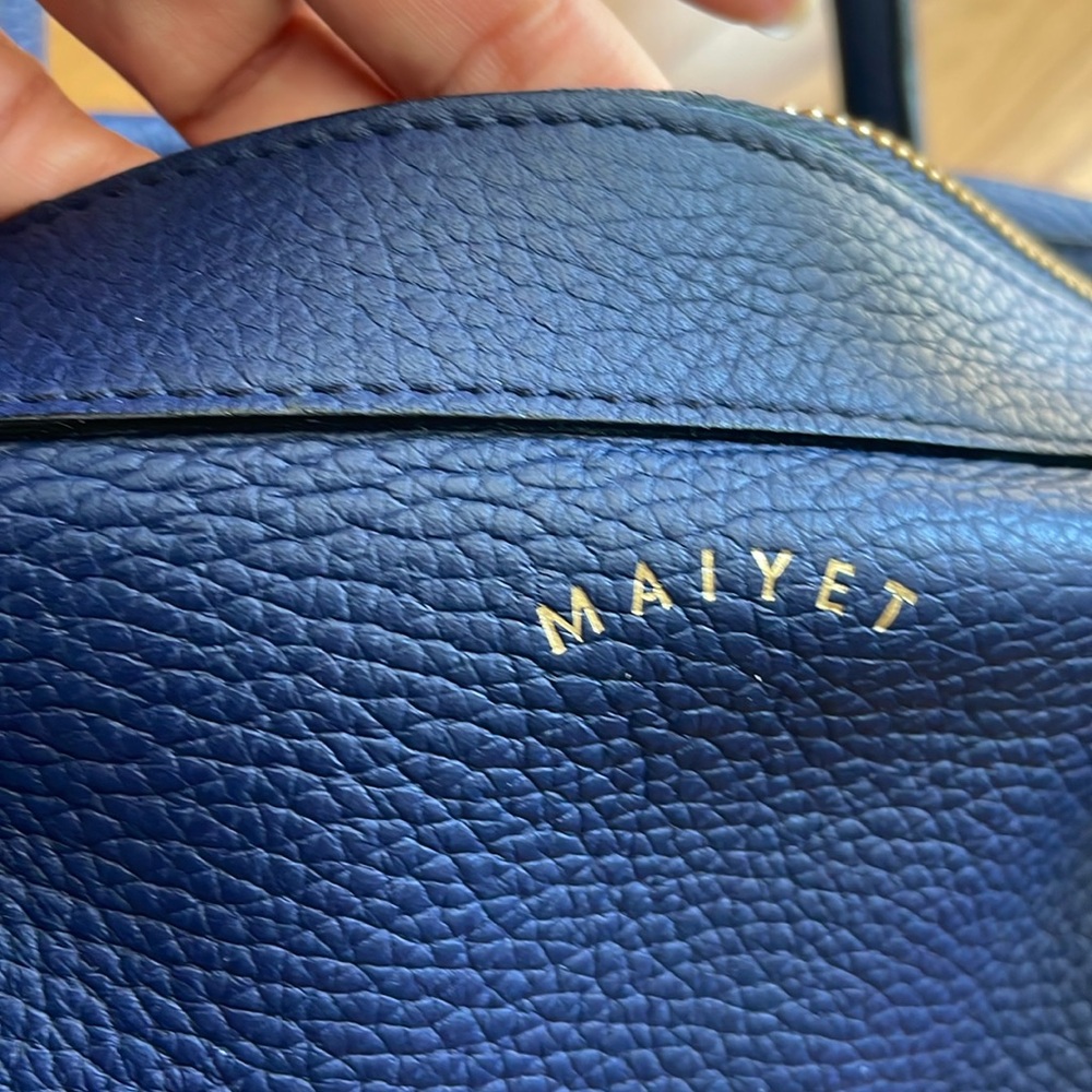 Blue Maiyet Small Satchel travel bag with crossbody strap - Picture 11 of 16